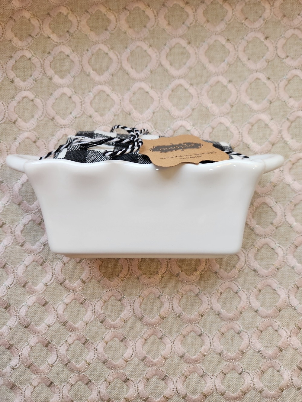 Mud Pie "I Will Always Loaf You" Mini Loaf Pan and Towel Set, $24, NWT - Picture 3 of 10